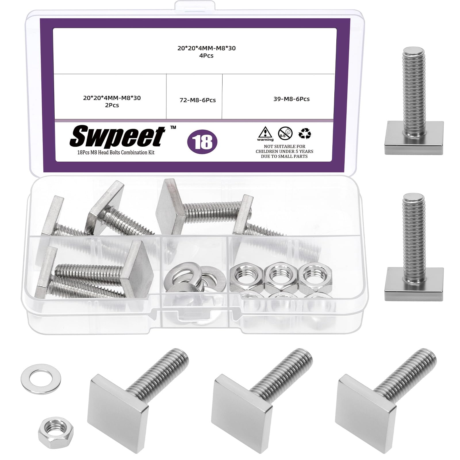 Kit boulons T M8x30mm Swpeet pour installer votre coffre de toit en vacances