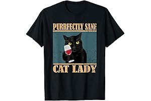 Feline and Fine: A Black Cat With a Glass of Wine T-Shirt