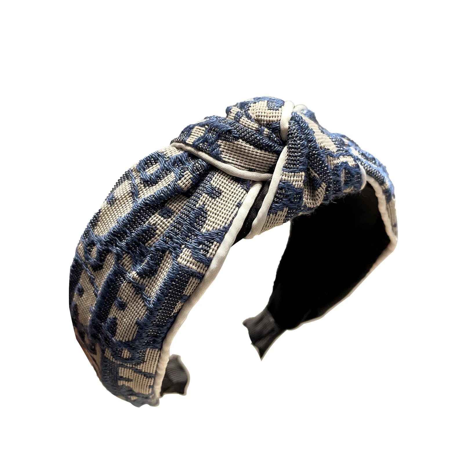 Cowboy Color Headband Fabric Top Versatile And Simple Outdoor Headwear Temperament Hair Clip(WHITE)