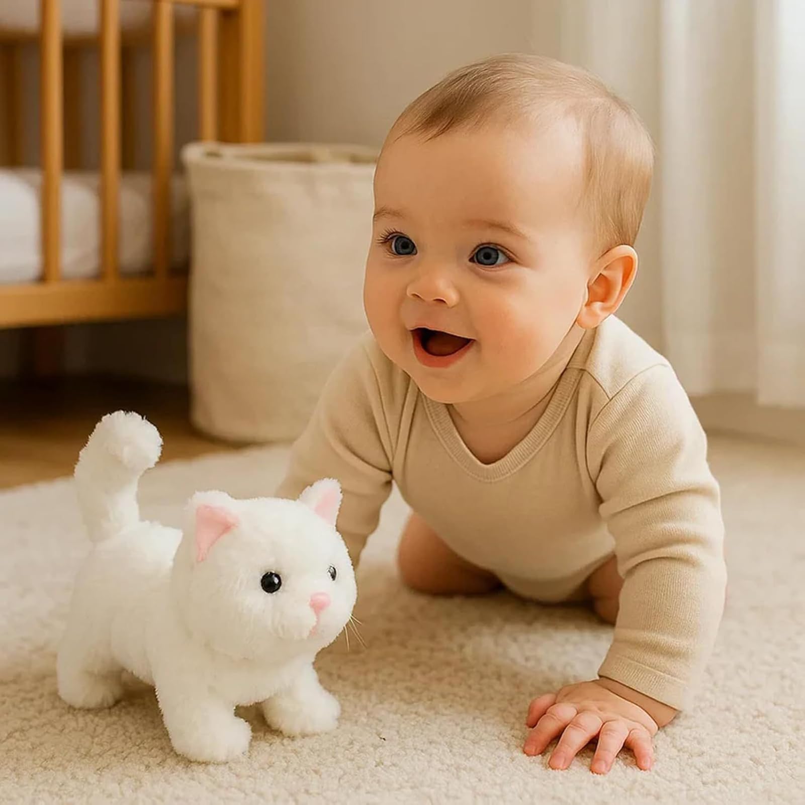 Generico Gatto Robot Realistico - Gatto Elettrico Finto | Regalo per Bambini e Adulti nelle Feste come San, Compleanni e Famiglia, Ideale per Ragazze, Ragazzi e Uffici