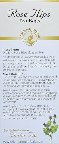 Miniatura 4 de CELEBRATION HERBALS Rose HIPS Tea Organic 24 Bolsa, 0.02 libras