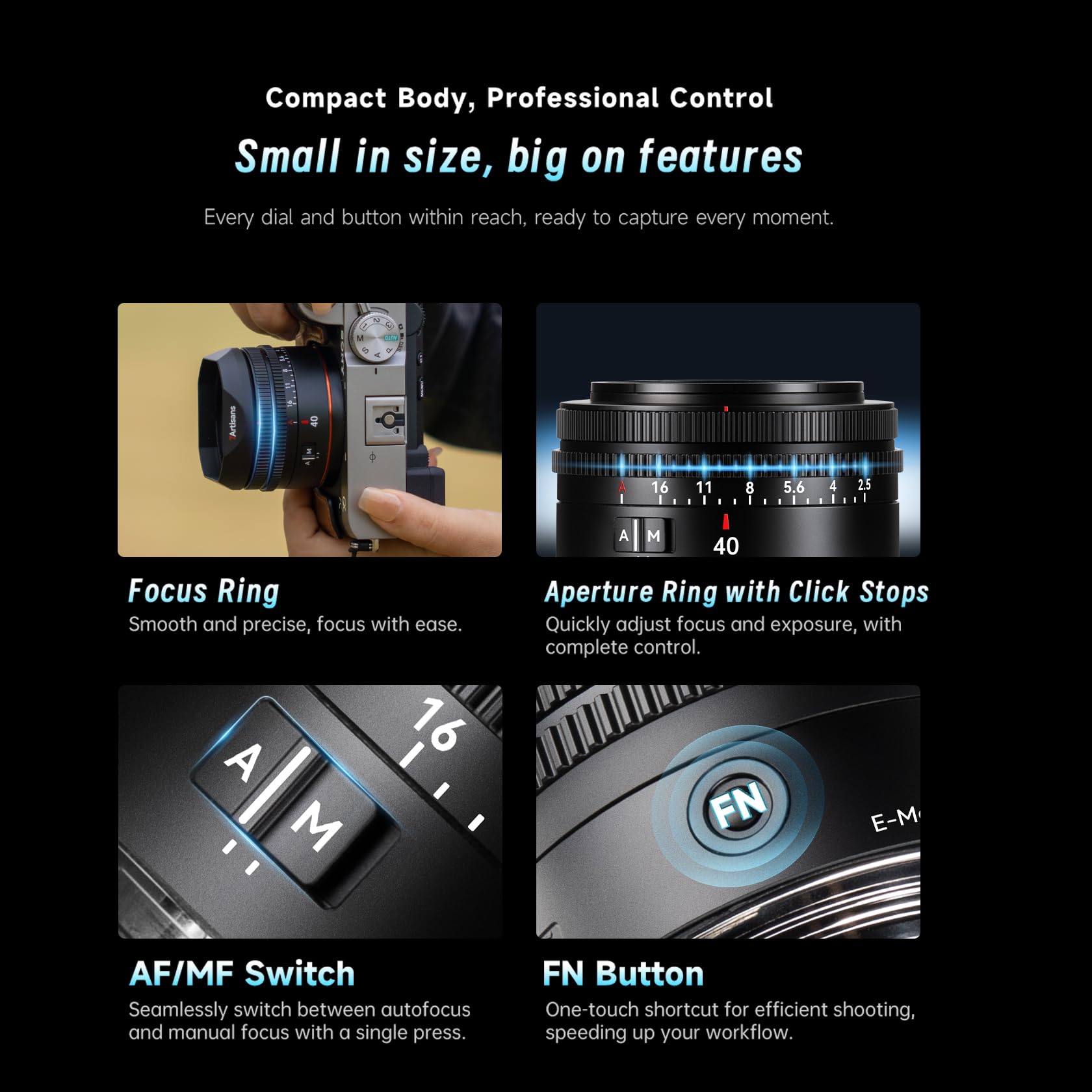 Amazon.co.jp: 7artisans 40mm F2.5 オートフォーカスレンズ