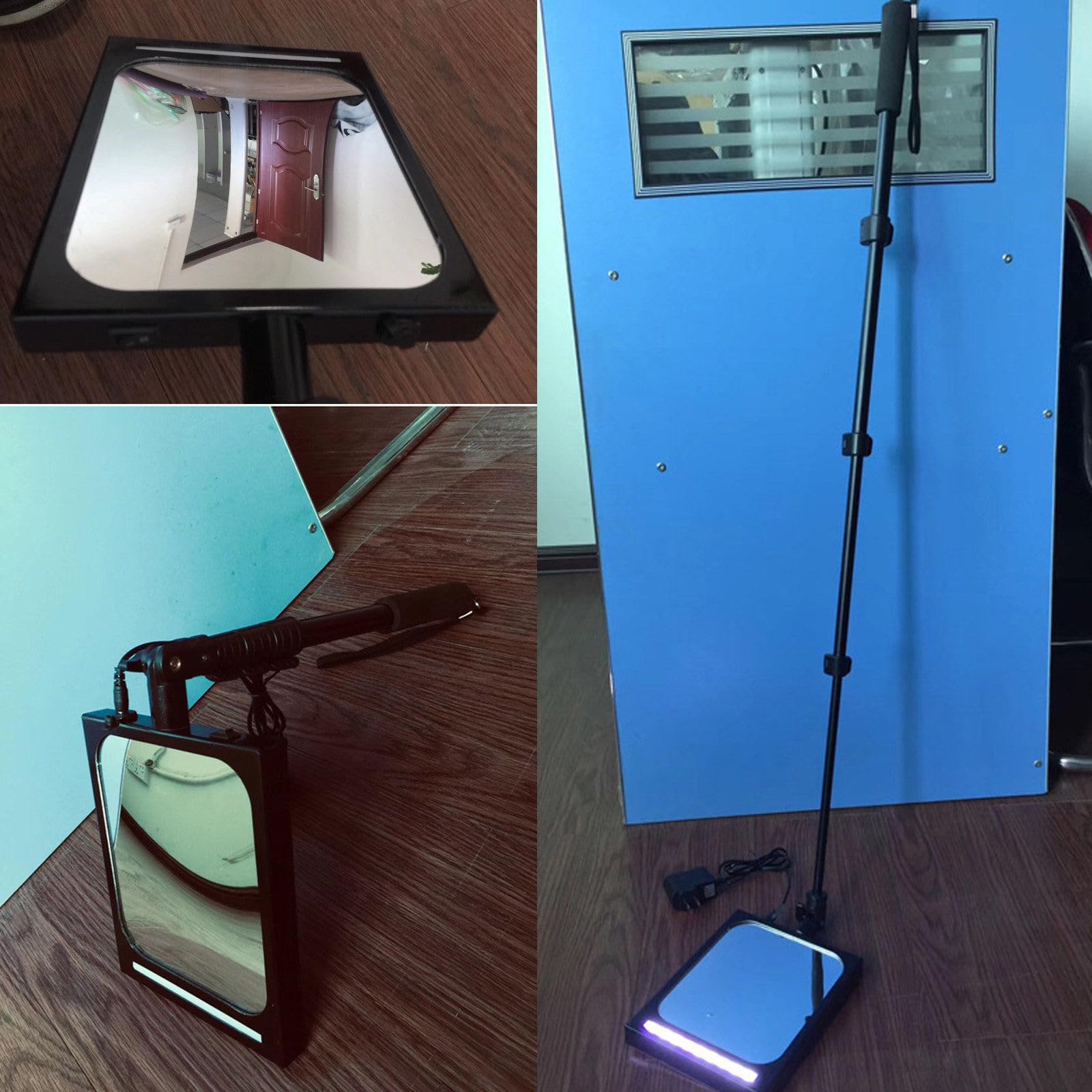 Espejo De Inspección De Bajos De Vehículos con Luz Led, Espejo De Inspección De Bajos con Mango Retráctil Ajustable, Equipo Visual Recargable para Vehículos, para D,1pcs