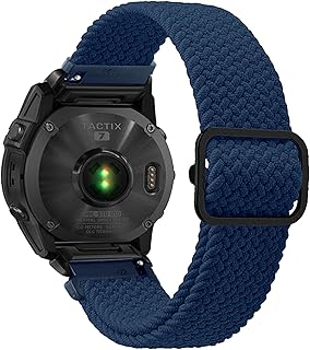 Stretchy 22mm Quickfit Watch Bands compatible with Garmin Fenix 7X Pro/7/6 Pro/5 plus/5/Instinct/Forerunner 965 955 935 935/Epix Pro/Descent G1 Woven Nylon Replacement Watchband For Men
