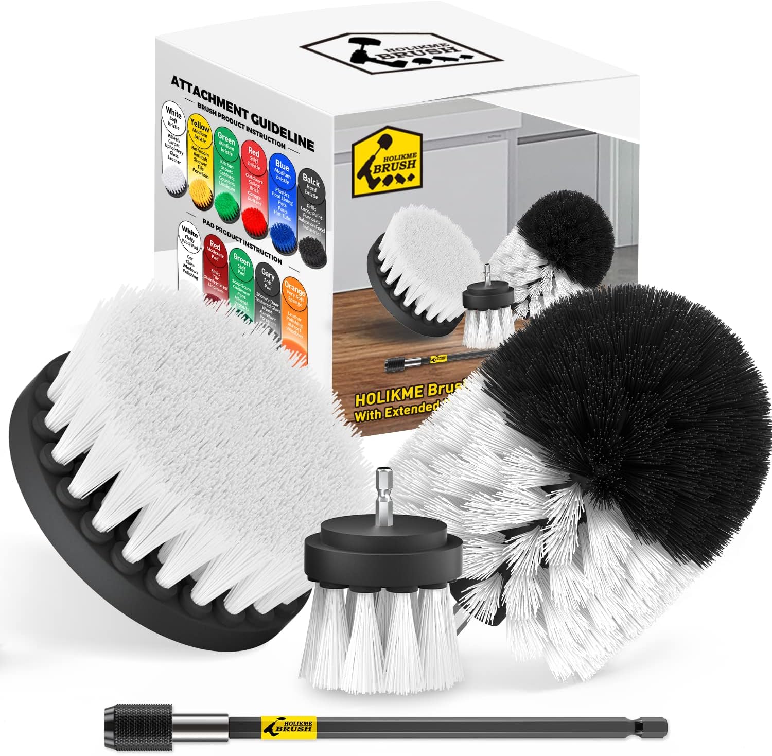 Holikme 4Pack Drill Brush Power Scrubber Cleaning Brush