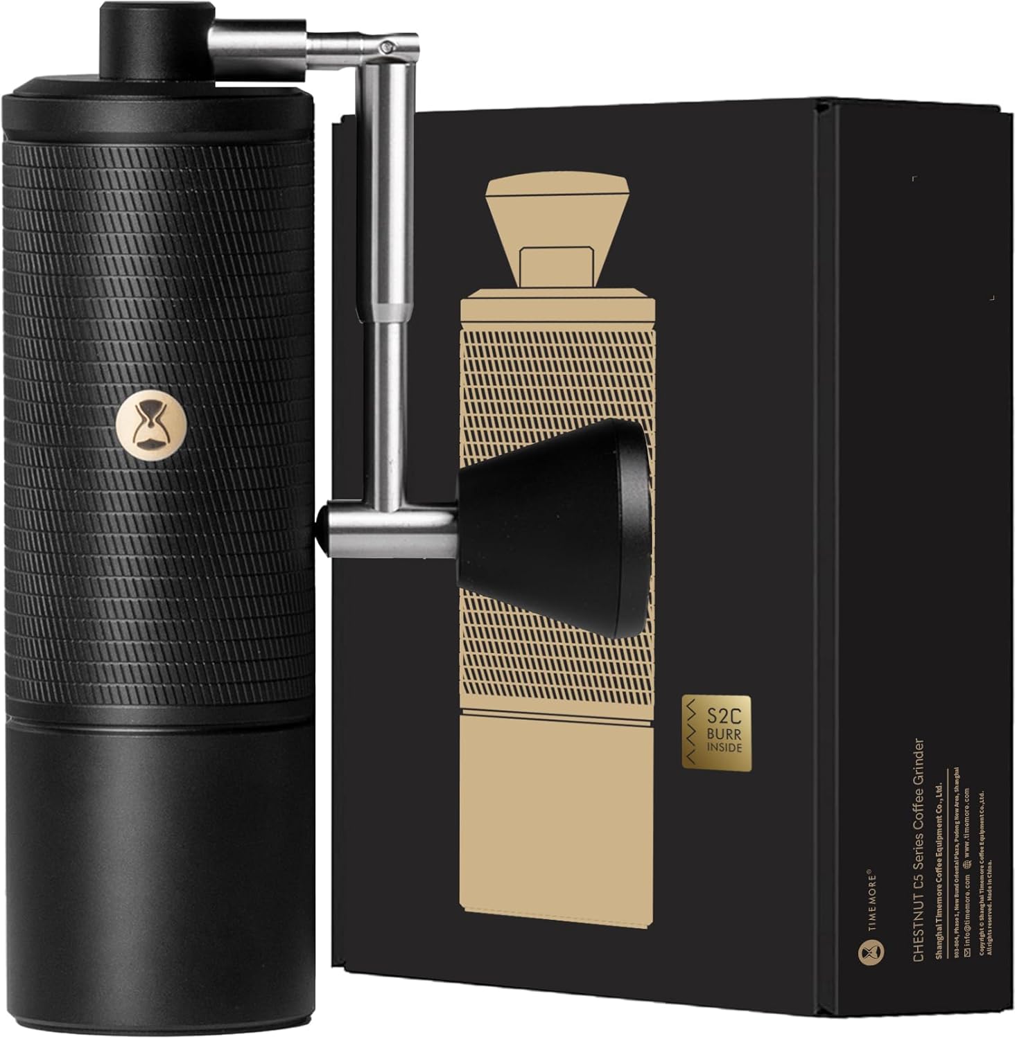 TIMEMORE C5 Pro Manual Coffee Grinder and Packaging