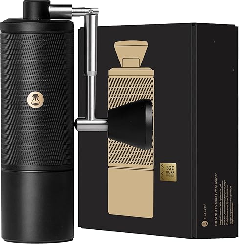 TIMEMORE C5 ESP Pro - Molinillo de café manual con rebaba cónica S2C-042-III, ajuste de precisión de 0.001 in, molinillo de café de mano portátil de