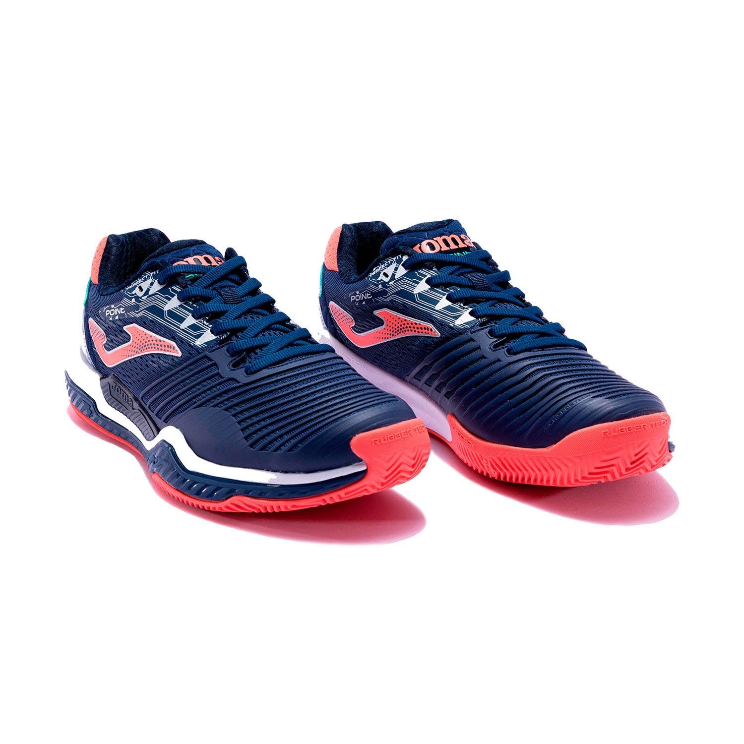 Joma Męskie buty tenisowe Point Clay buty do gry na piasku, ciemnoniebieskie - czerwone