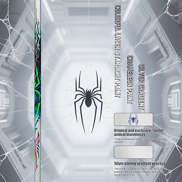 Spider 800X Badminton Racket, 4U G5, 30T Carbon Fiber with 46T Shaft, Power Attack Racket for Singles & Doubles, Included Racket Bag