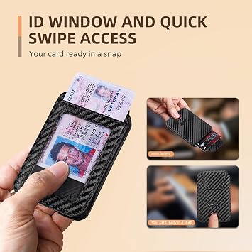 Zitahli Slim Wallet for Men and Women 6-8 Cards Minimalist Leather Credit Card Holder Front Pocket RFID Blocking Gifts Ideal Choice
