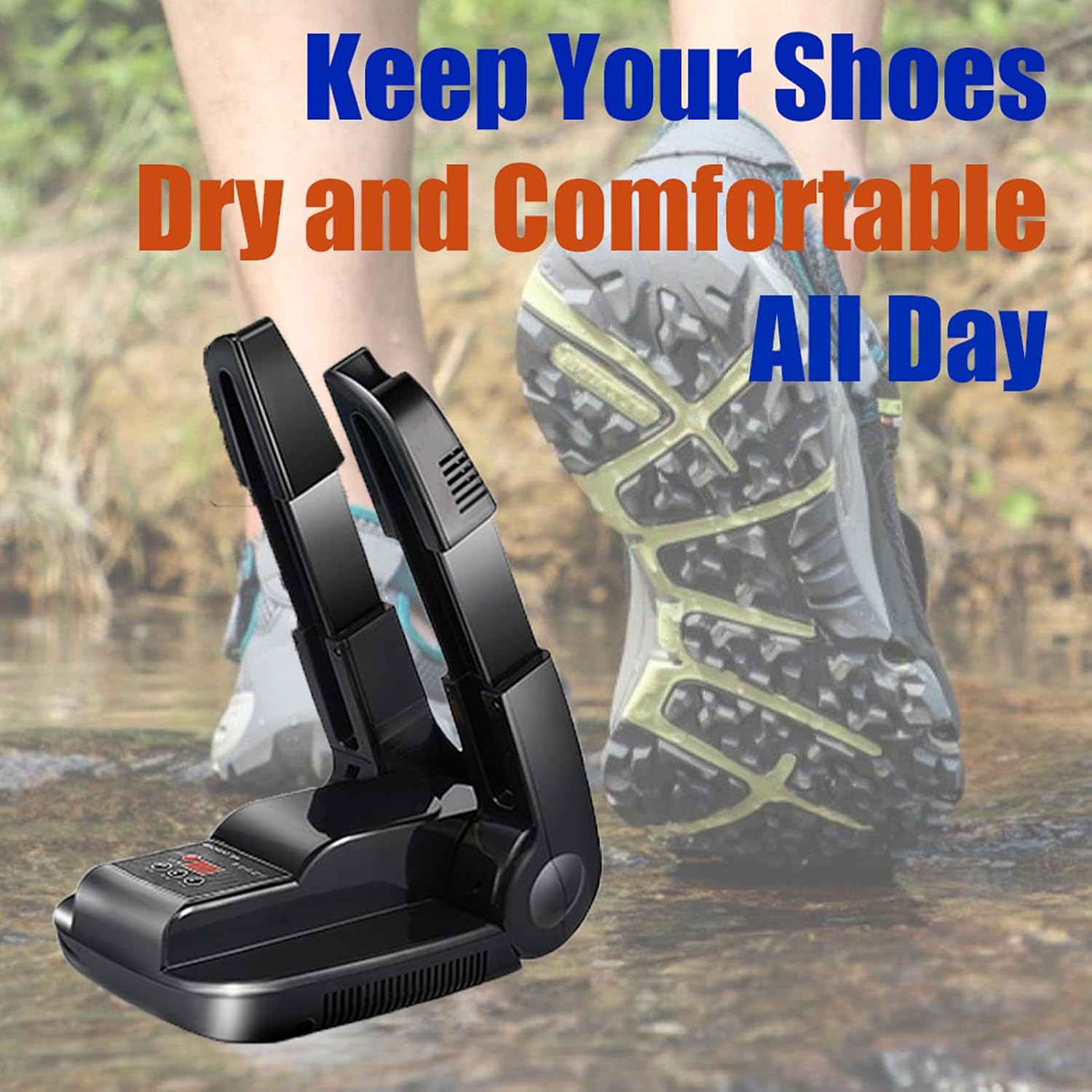 DLHONORV Boot and Shoe Dryer, Glove Dryer, Portable Adjustable Rack, Folding Design, Quick Drying for Shoes, Gloves, Hats, Socks