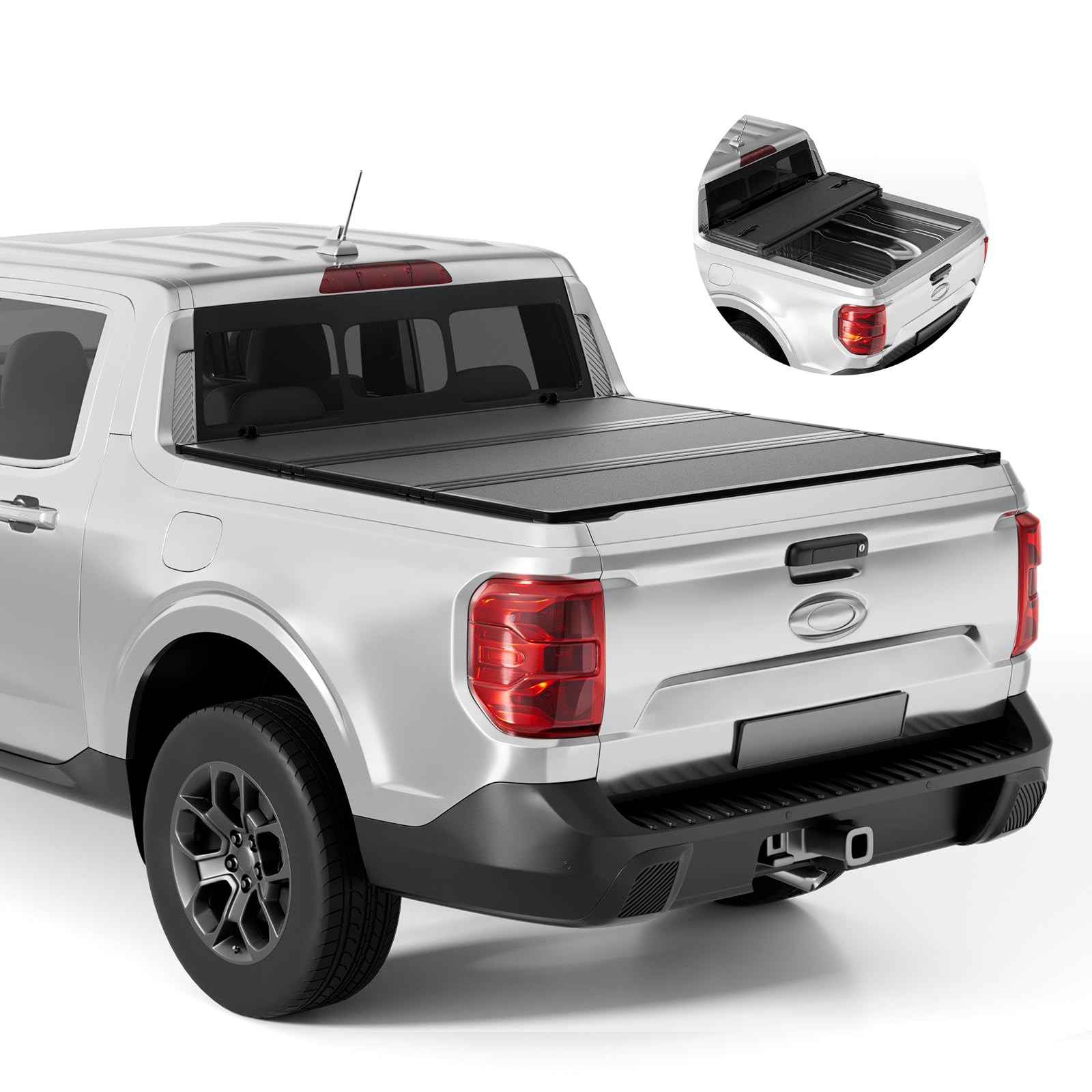 Photo 1 of Tono King Hard Fold Tonneau Cover for Ford Maverick 4' 6" Bed