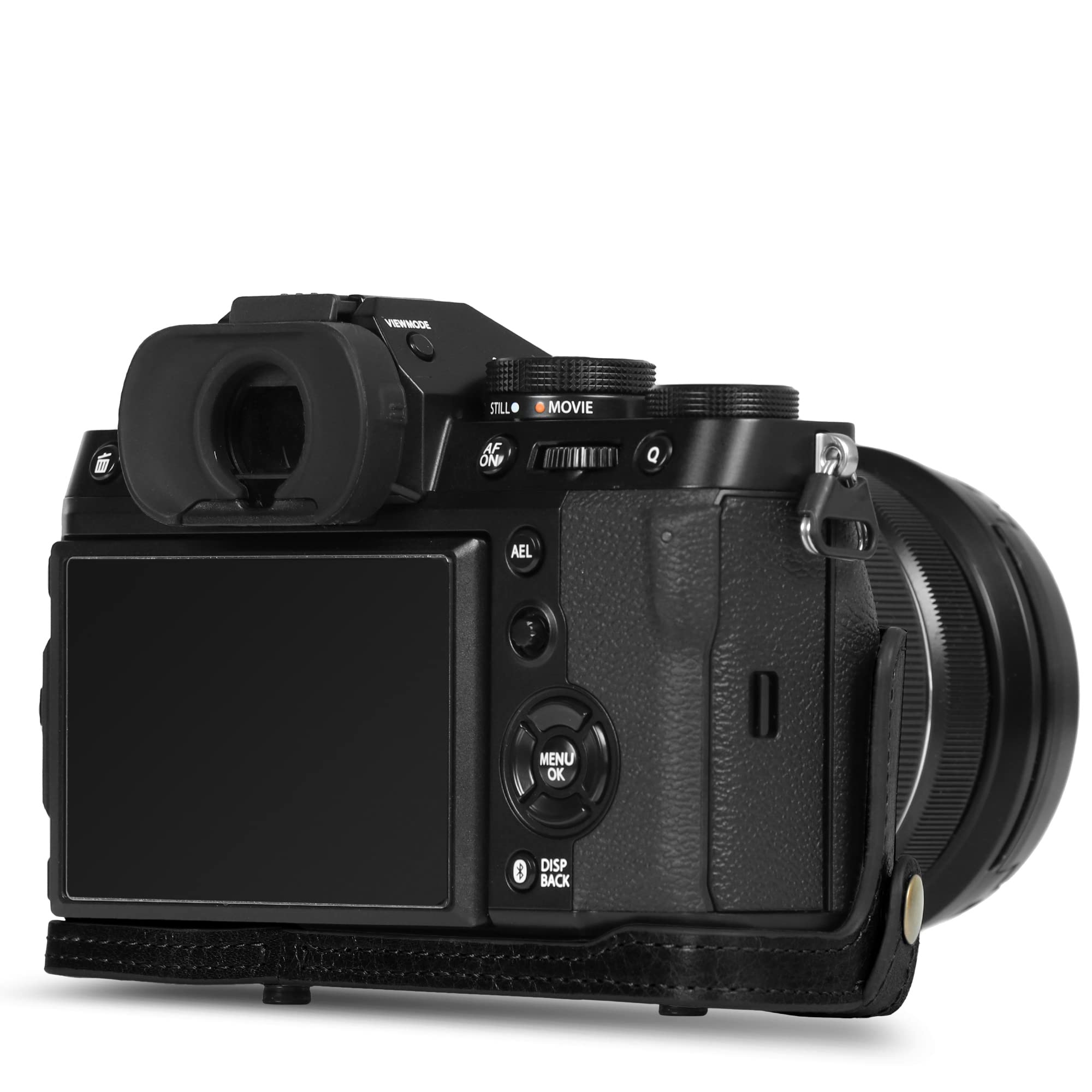 MegaGear Ever Ready Genuine Leather Camera Case Compatible with Fujifilm X-T5 (16-80mm)(Noir)