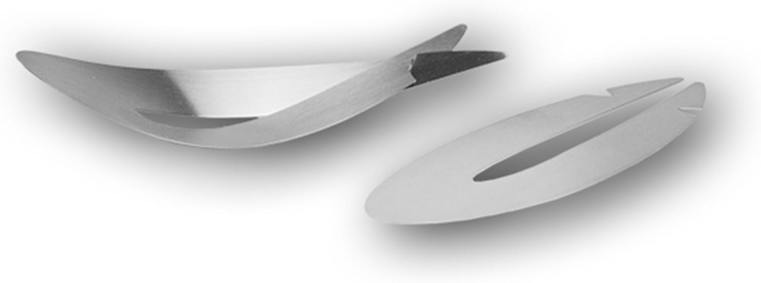 Take 2 set of 2 burnt punch tongs "Feuerteufel" for flambéing, stainless steel, silver, 21 x 10.5 x 0.05 cm, model number: 26050
