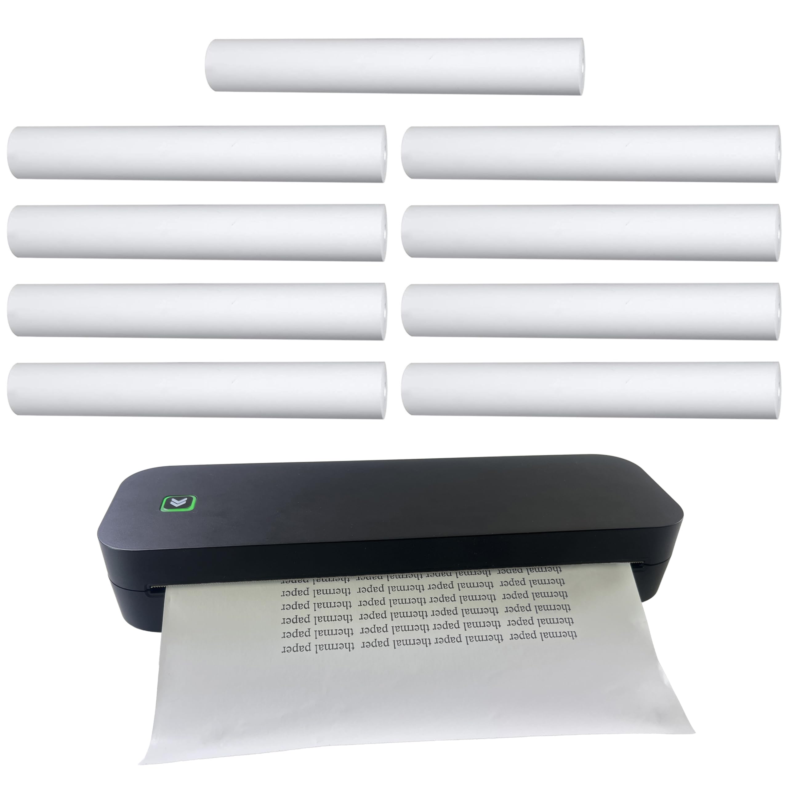 IOOIOOPortable inkless Printer with Clear Tattoo Stencil Printing+ 9 Rolls Thermal Paper