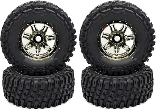 RC Tyre Toys Models Compatible With ZD For Racing DBX-07 DBX07 1/7 RC Car Upgrade Parts Spare Accessories 4Pcs Wheel Tire TyreSilver