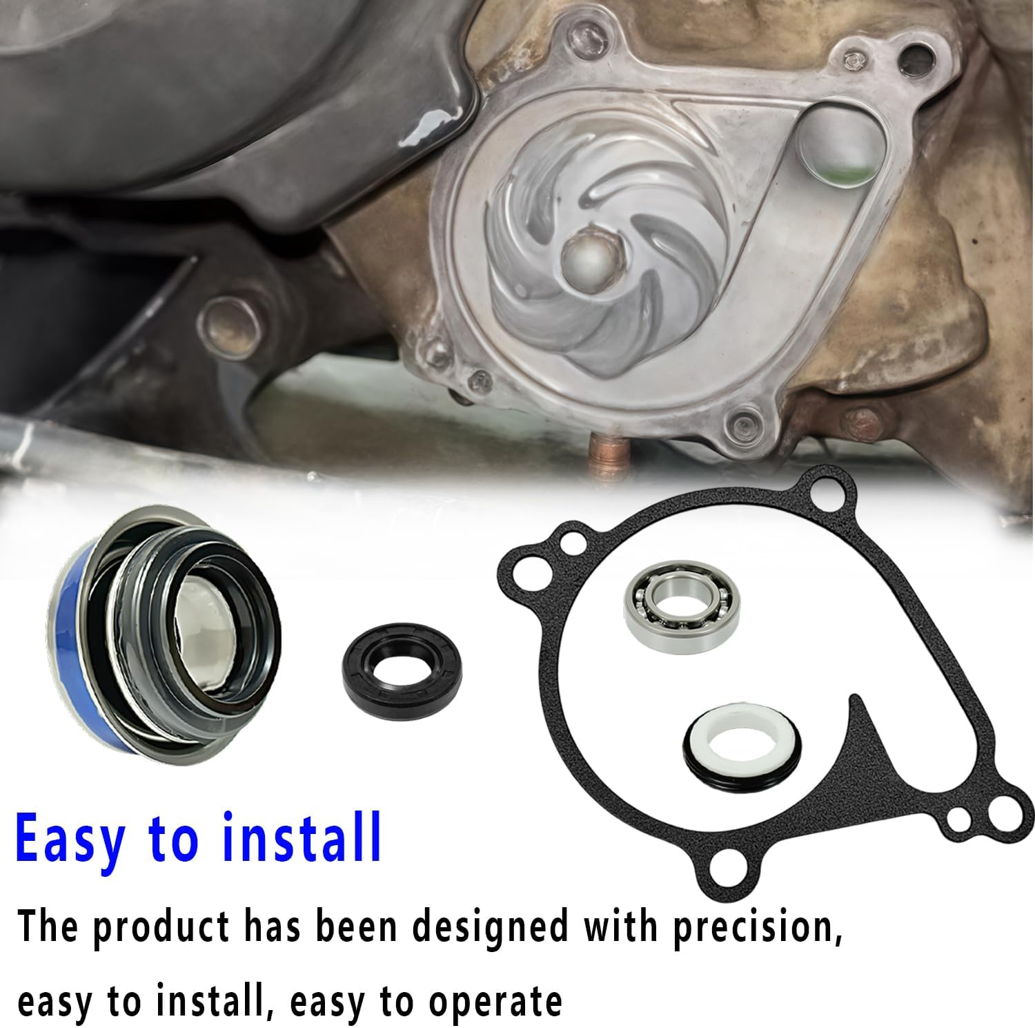 Water Pump Seal Gasket Repair Kit for Brute Force 650 750 KVF650 Prairie 650 700 Teryx 750 Repalce 11060-1964 49063-1055 49063-1002