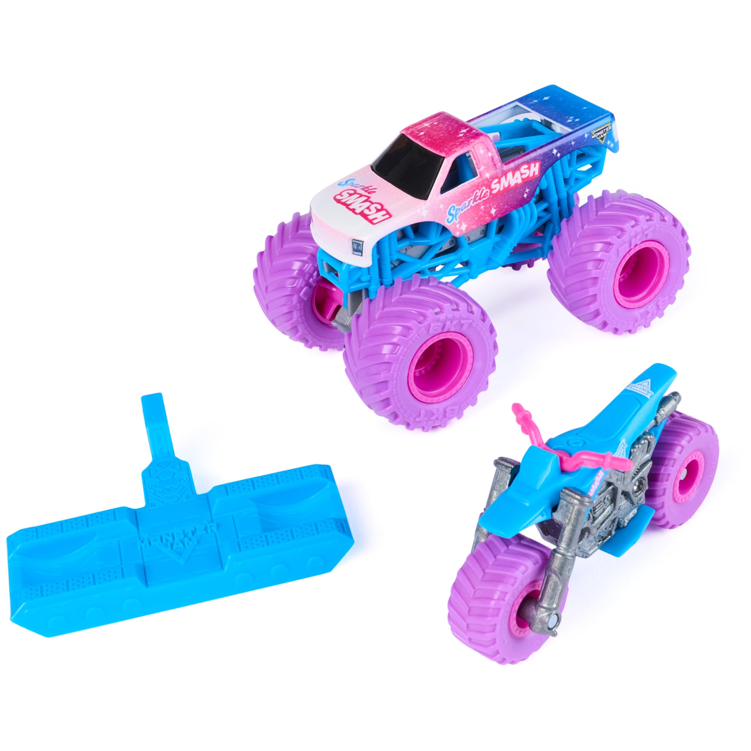 Amazon.com: Monster Jam, Official Sparkle Smash Monster Truck and