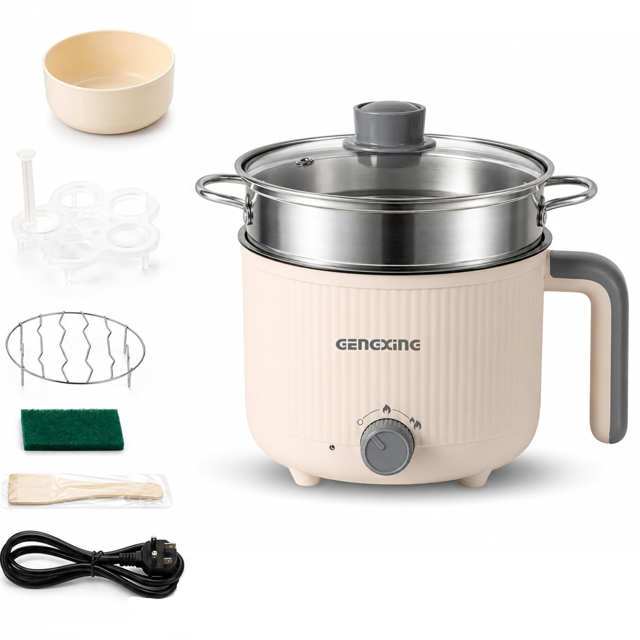 Multipurpose Electric Kettle with Steamer 1.2L | Egg Boiler, Tea & Coffee Maker, Vegetable Steamer | Variable Temperature Control | Double Layer Insulated Body | Wide Mouth | 600W Fast Heating-picture-46