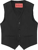 Vista 5 de Marvelous World - Conjunto de traje formal de corte entallado para niños, cintura ajustable