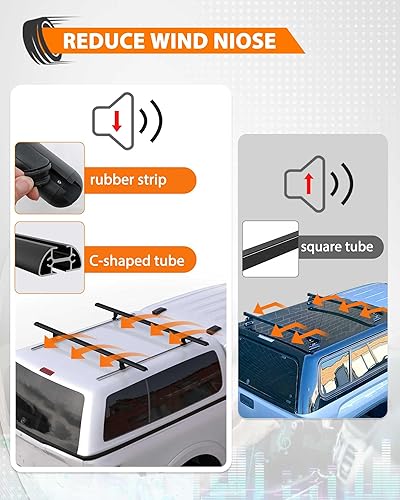 Miniatura 2 de Tapa de camión de 55 pulgadas y escalera de techo ajustable para kayak canoa tubería de madera (carga máxima de 500 libras)