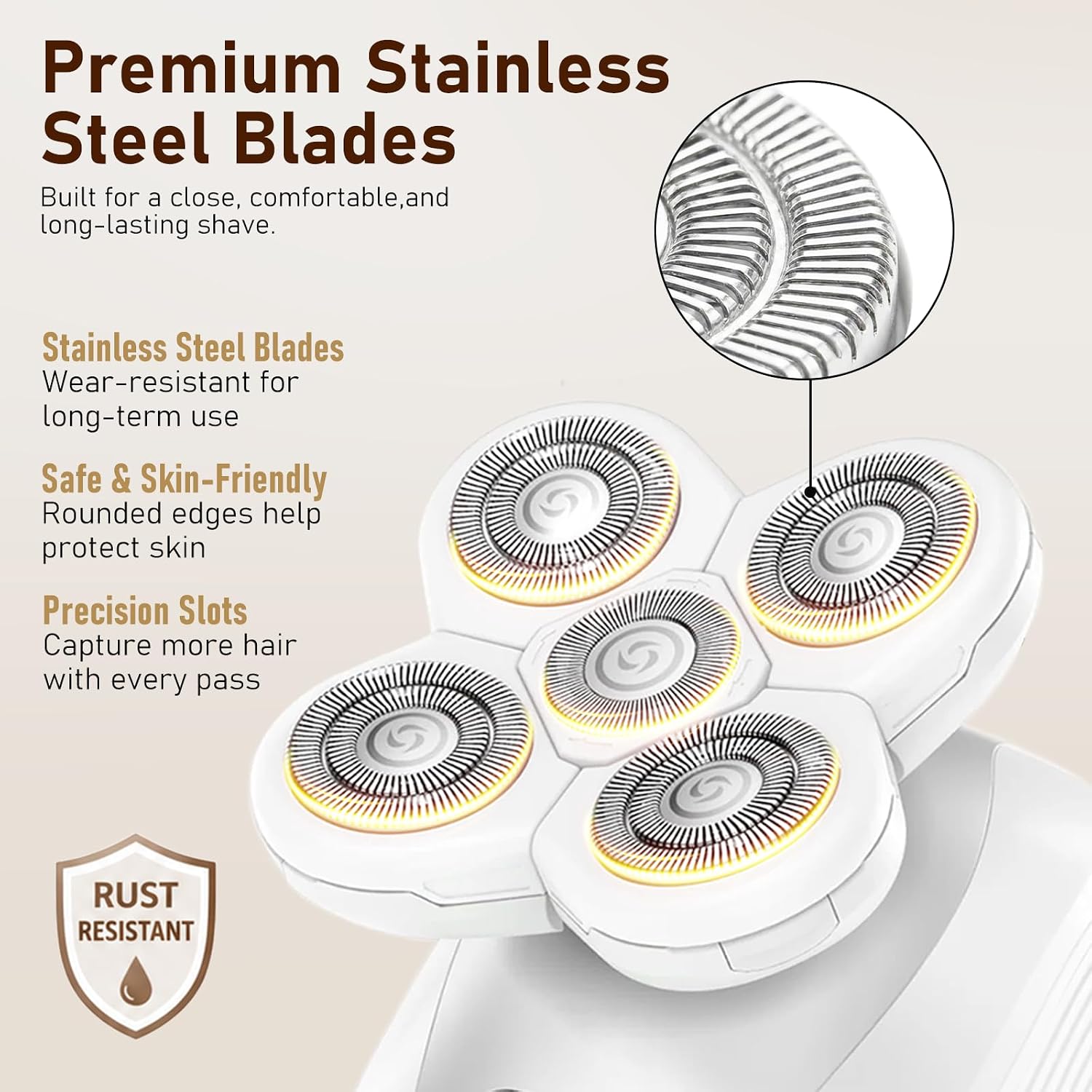 5 Head Shaver Blade For Freebird FlexSeries Electric Razor for Women 3PCS