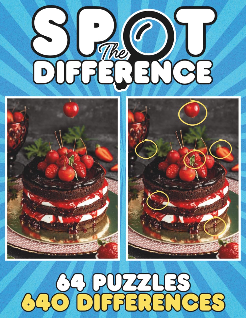 Spot The Difference Book For Adults: 640 Differences to Find For 64 Picture Puzzles | Full Color Large Print Picture Puzzle Book (Spot the Differences & Chill)