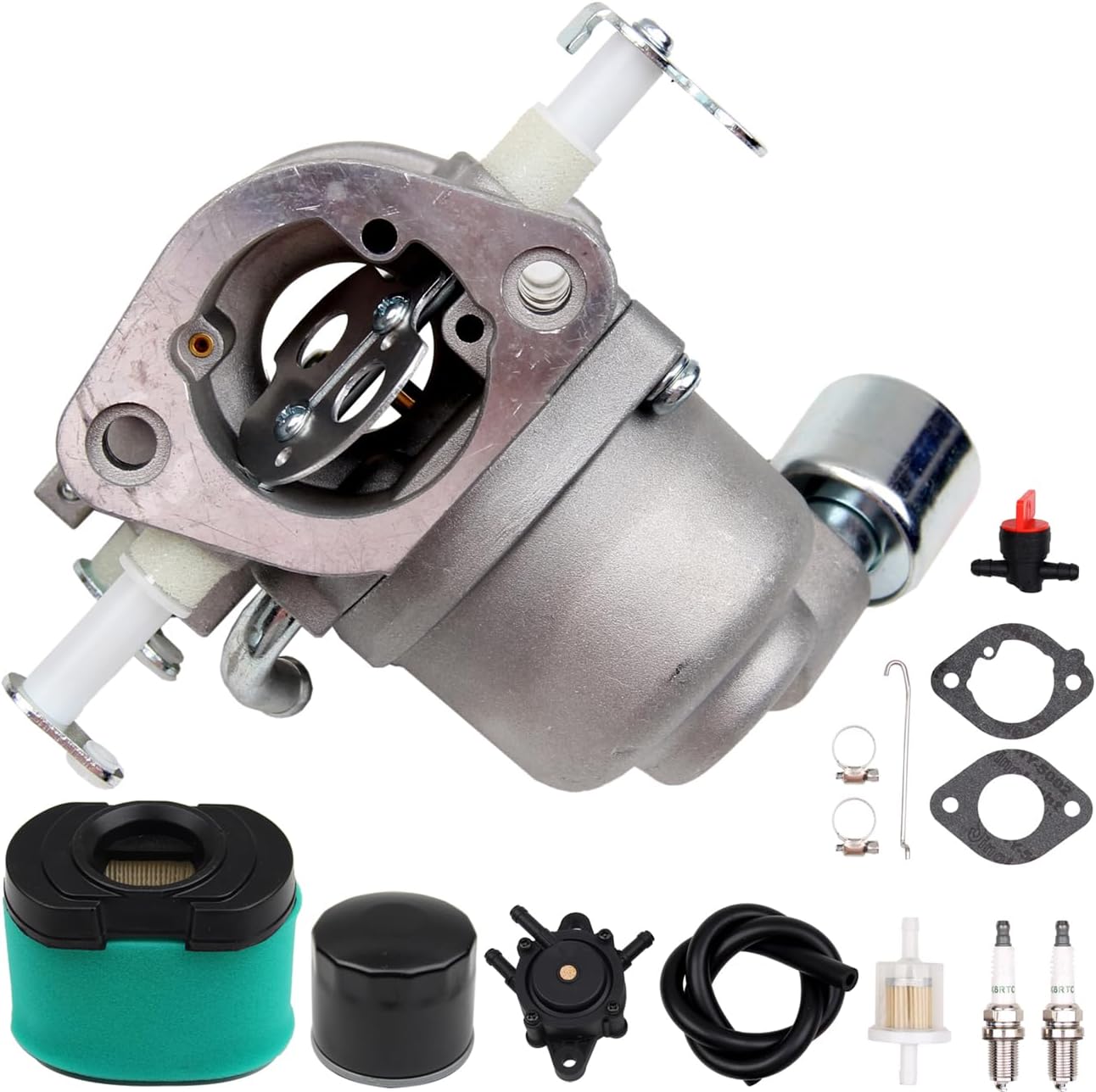New Carburetor Carb With Air Filter Kit Compatible With B S Part # 596033 597128 596375 40U777 40U877 44U577 44U677 44U877 44J677 44N777 44N877 Engine