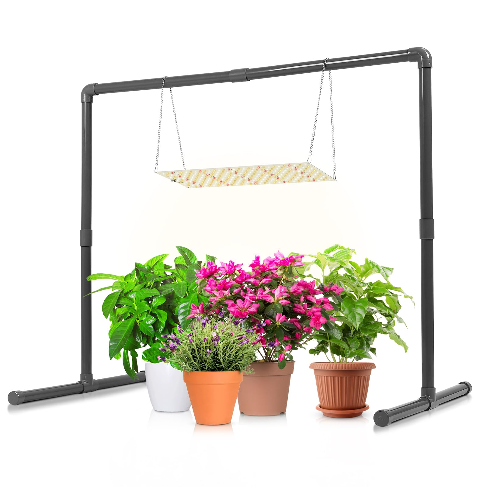 Lampe Horticole Led Spectre Complet,270 Lampe LED Horticole avec Support,Lampe de Croissance pour Plantes avec Minuterie 4/8/12h,10 Types De Luminosité pour Plantes D'intérieur