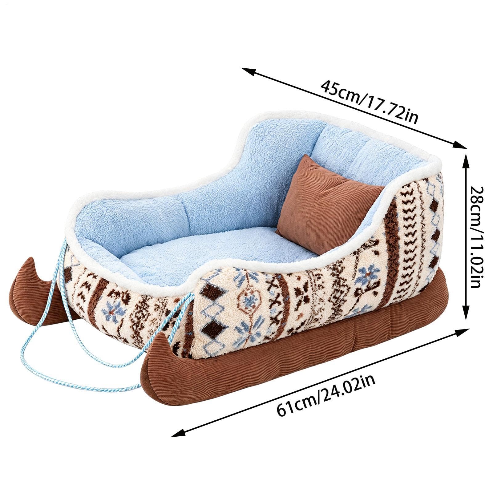 Cama trineo de perro Adorable decoración de temporada, suave y lavable