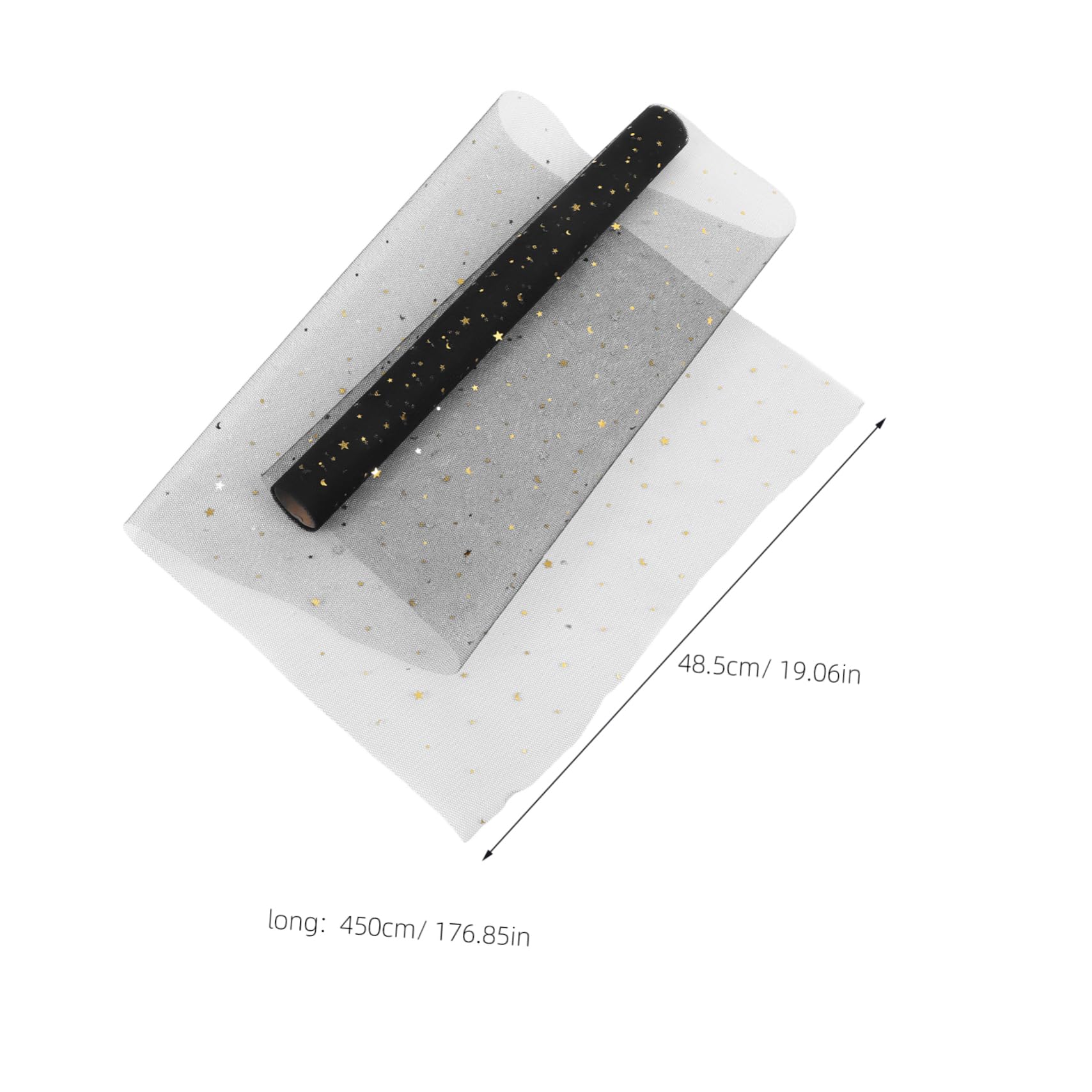 VILLCASE Diy Flower Bouquets Wrapping Tulle Star Moon Pattern Rolls Sheer Tulle for Packaging Festive Decorations Wedding Supplies Party Goods