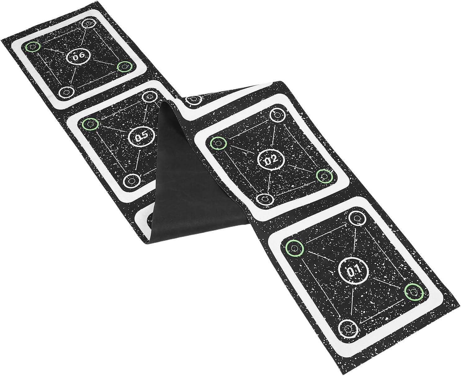 STOBAZA Agility Ladder Mat and Speed Training Ladder, 6-Section Green Rubber Agility Training Equipment for Youth Adults Soccer Football Fitness Practice