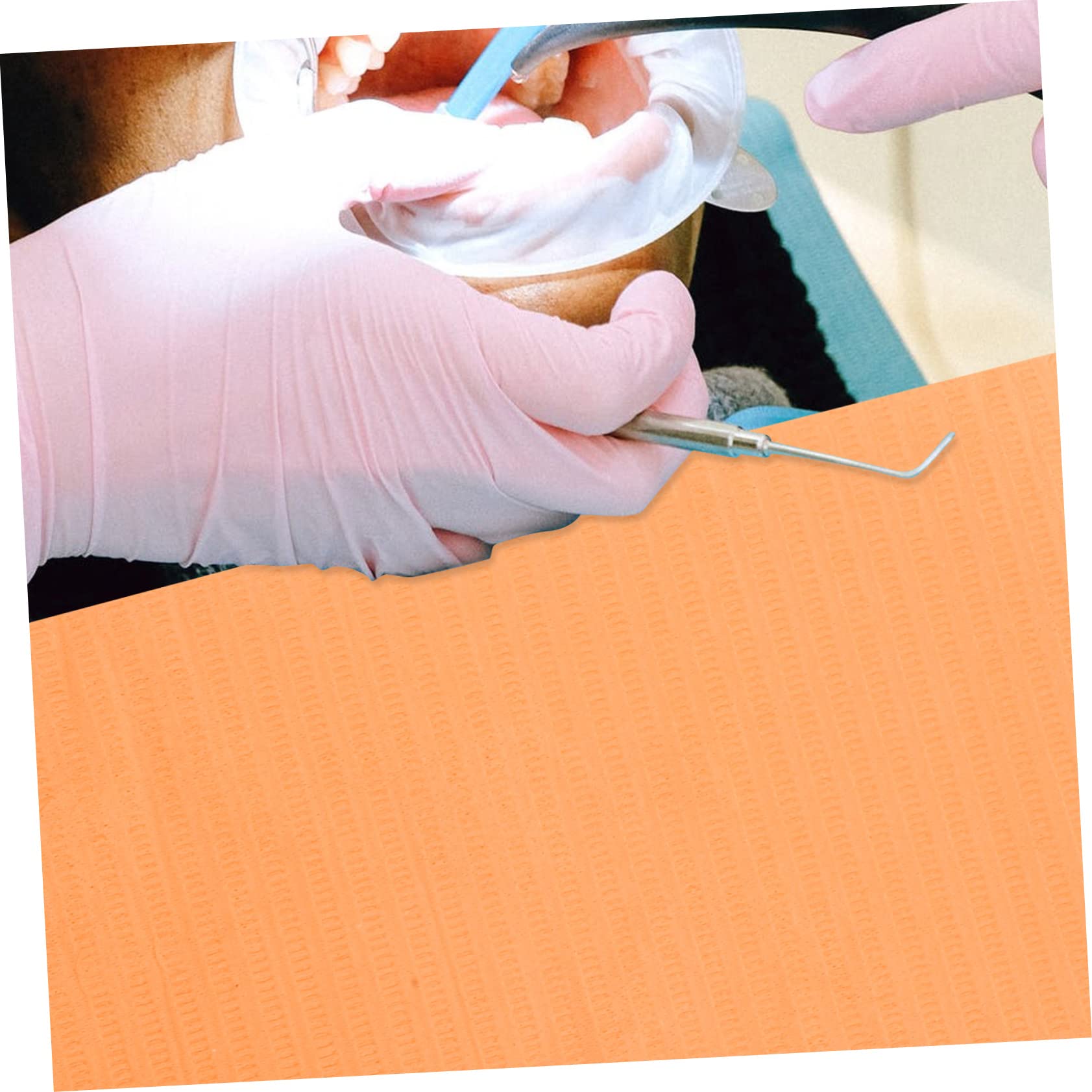 VALICLUD Tappetino per Unghie Monouso in Polpa, 125 Pezzi, Protegge Piano del Tavolo, per Salone Manicure e Studi Dentistici | Arancione, per Tavolo Manicure Professionale e Studi Odontoiatrici, Accessori Nail Art