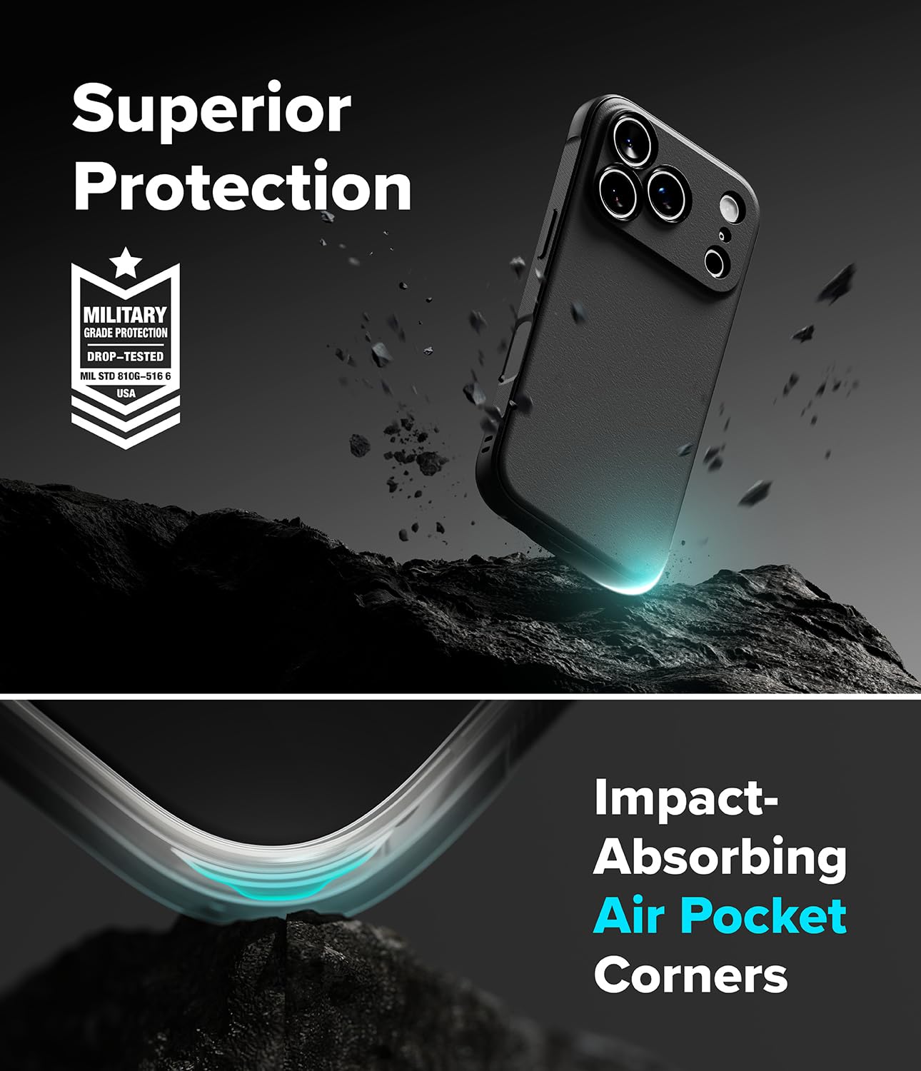 Ringke for iPhone 18 Pro / 17 Pro Case Back Cover [Onyx Black] — Amazon image 6