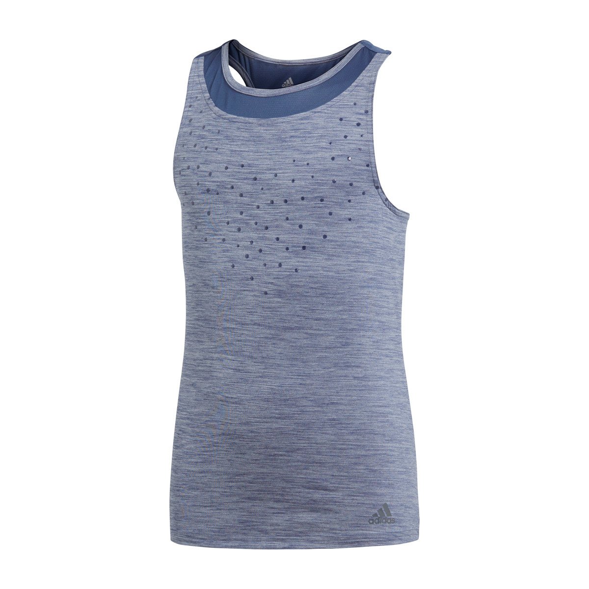 adidas Mädchen, Dotty Tank-Top Blau, Hellgrau