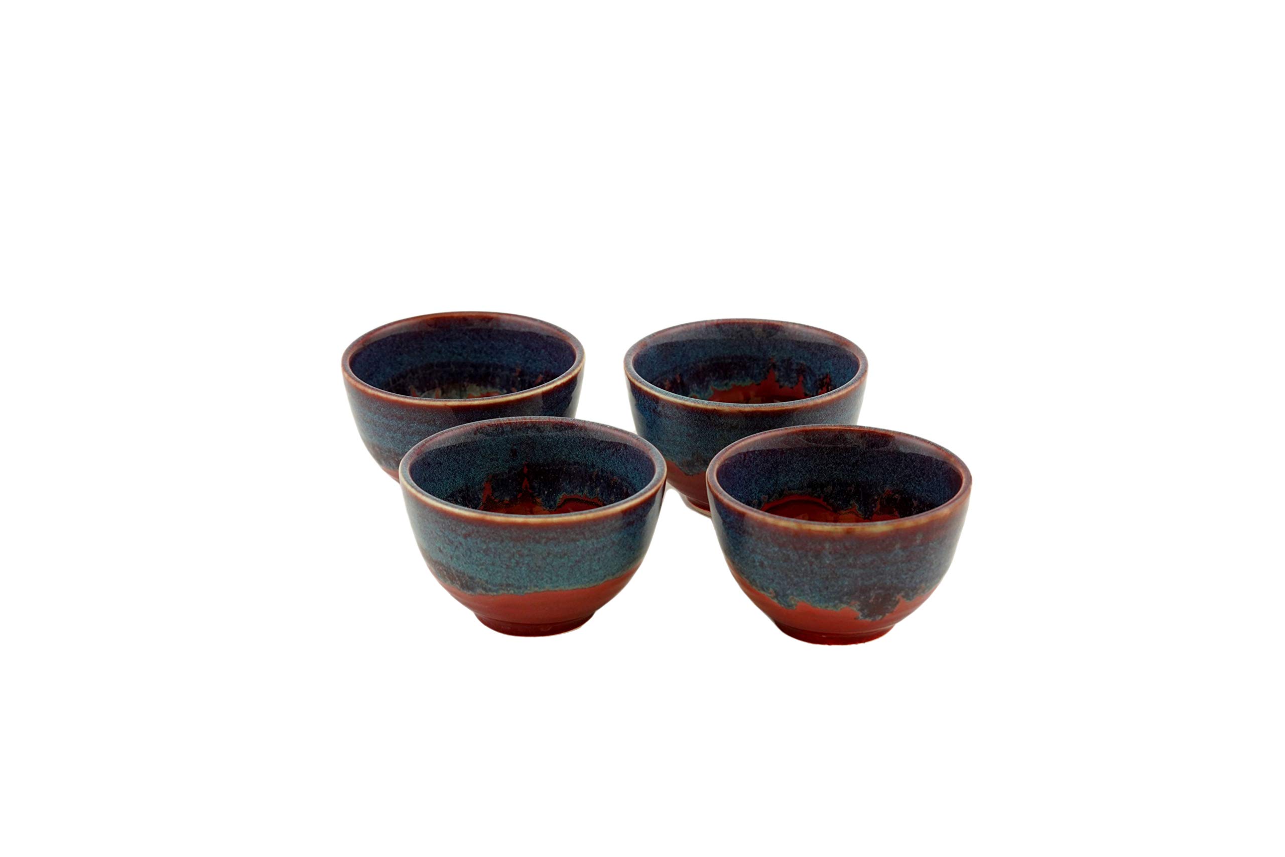 Freakway Hand-Painted Multicolored Ceramic Bowls Set Ceramic Vegetable Bowl (Multicolor, Pack of 6) Glossy Raddies & Light Blue-Royal Look 2