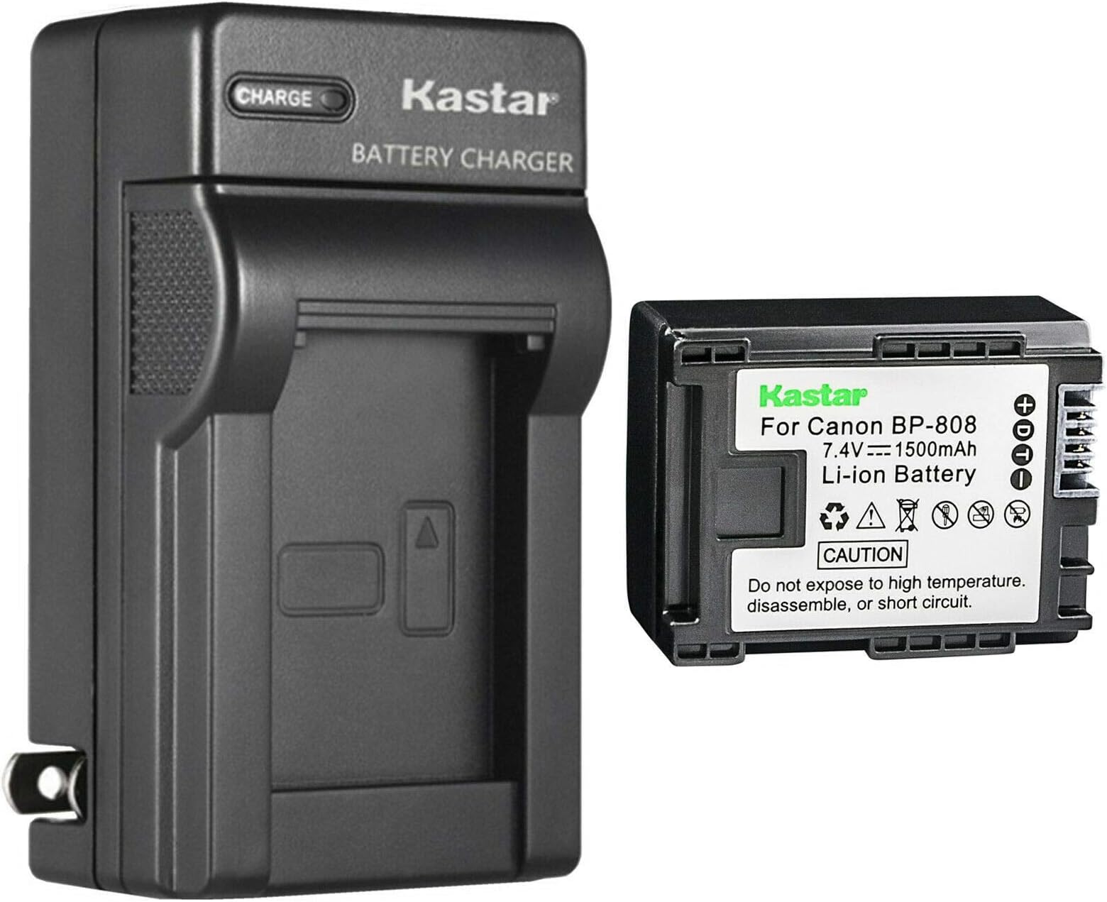 Kastar 1-Pack BP-808 Battery + AC Wall Charger