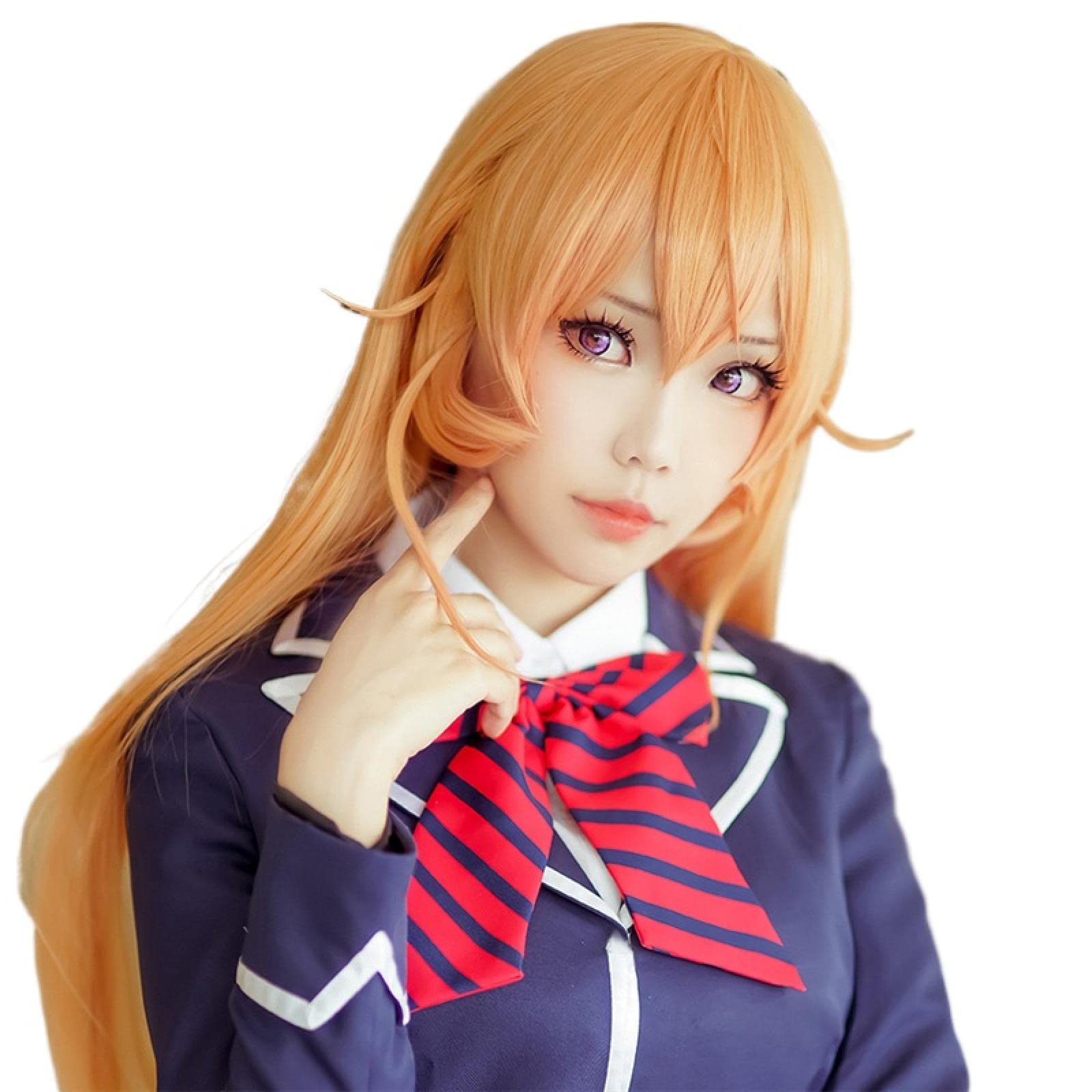HUIJIE Food Wars Shokugeki No Soma Nakiri Erina Cosplay Wig Nakiri Erina Yellow Long Straight Hair R