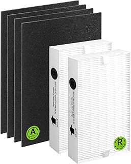 HPA200 True HEPA Replacement Filters Fit Honeywell HPA090, HPA100,HW HRF-R2 HRF-AP1 HPA204 HPA250B Filter R Filter A,2 HEPA Filters Plus 4 Prefilters