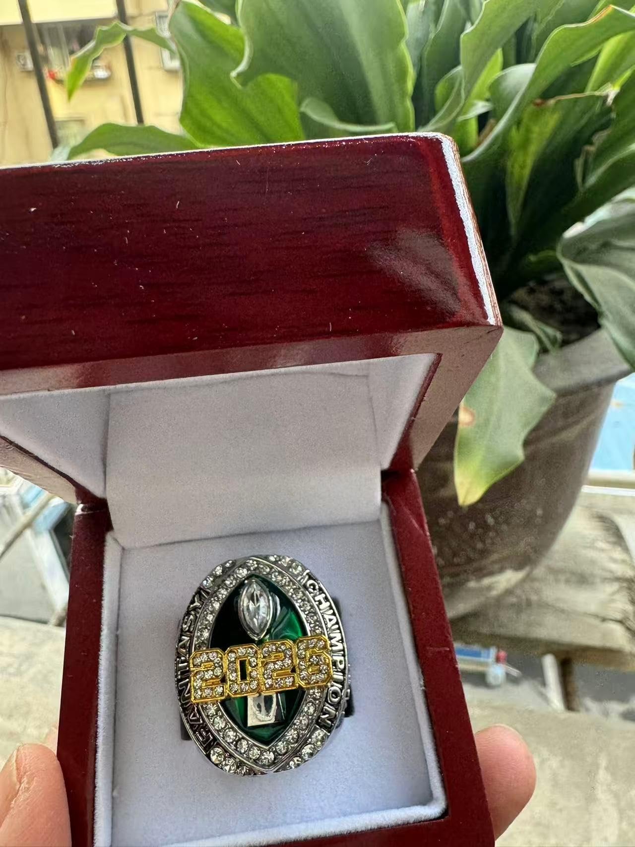 Fantasy-Football-Ring 2026 – Sammlerstück for Vatertag – Meisterschaftsring-Vitrine