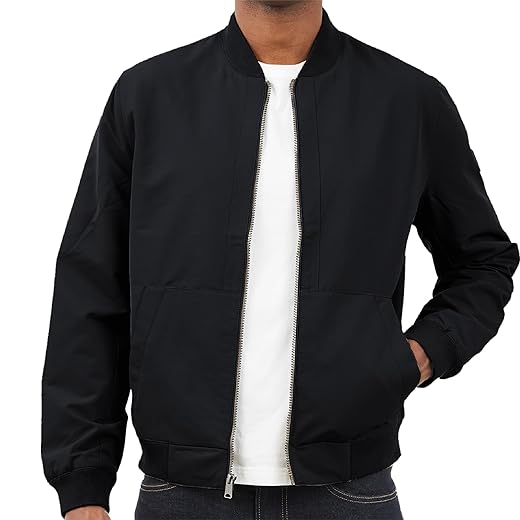 Lucky Brand Men's Classic Bomber Jacket, Black