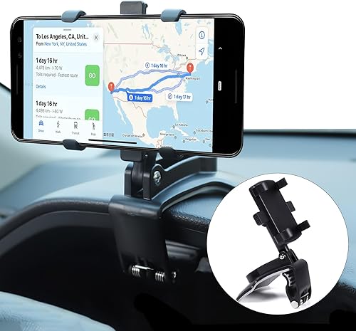 Clip universal de teléfono para salpicadero, soporte multifuncional para teléfono celular, rotación 360, soporte para espejo retrovisor automático,