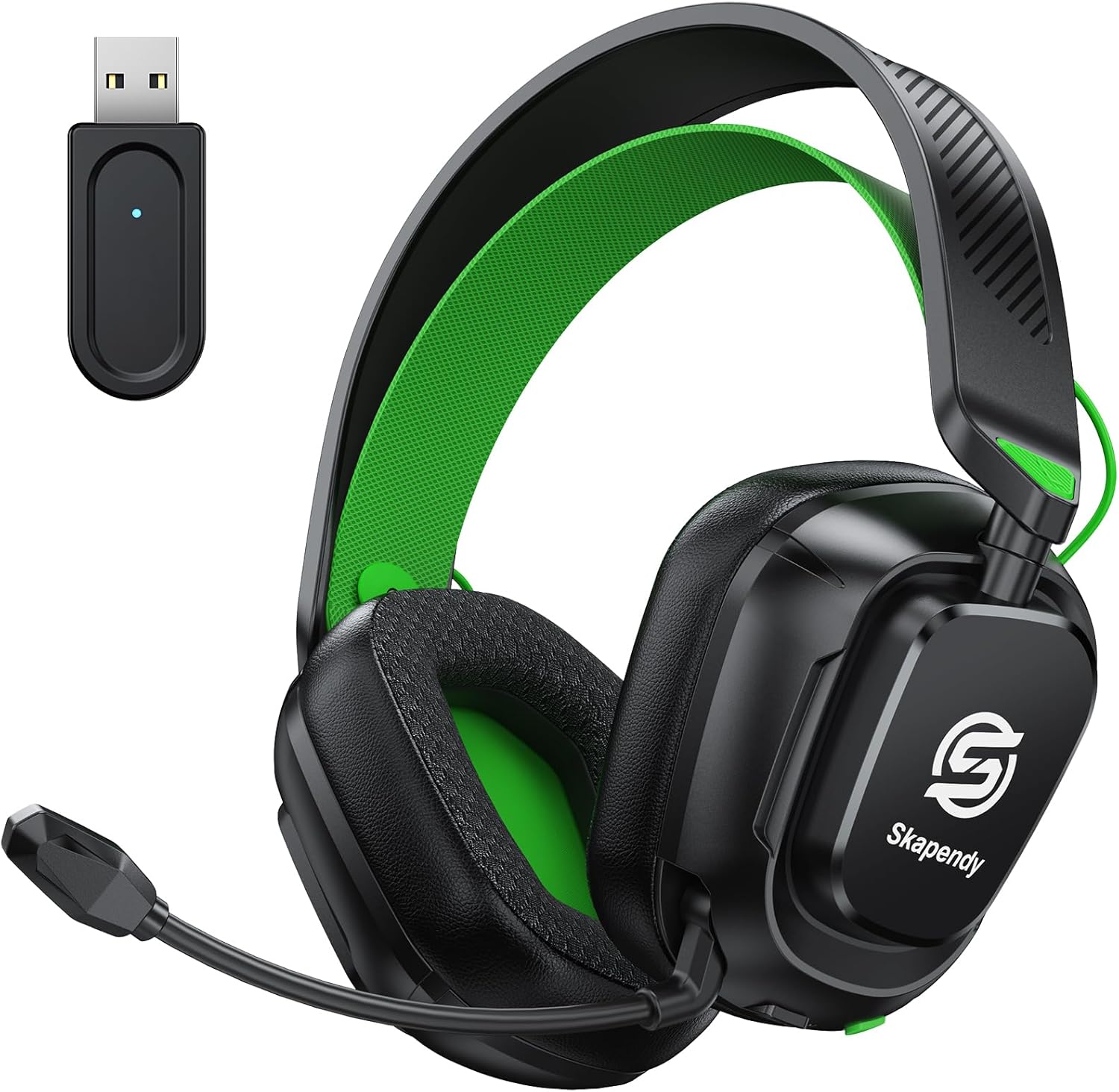 2.4GHz Wireless Gaming Headset for PS5, PS4, Switch, Mac, PC, Ultra-Low Latency, Stereo Sound Gaming Headphones with Noise-Canceling Mic, 50+ Hr Battery