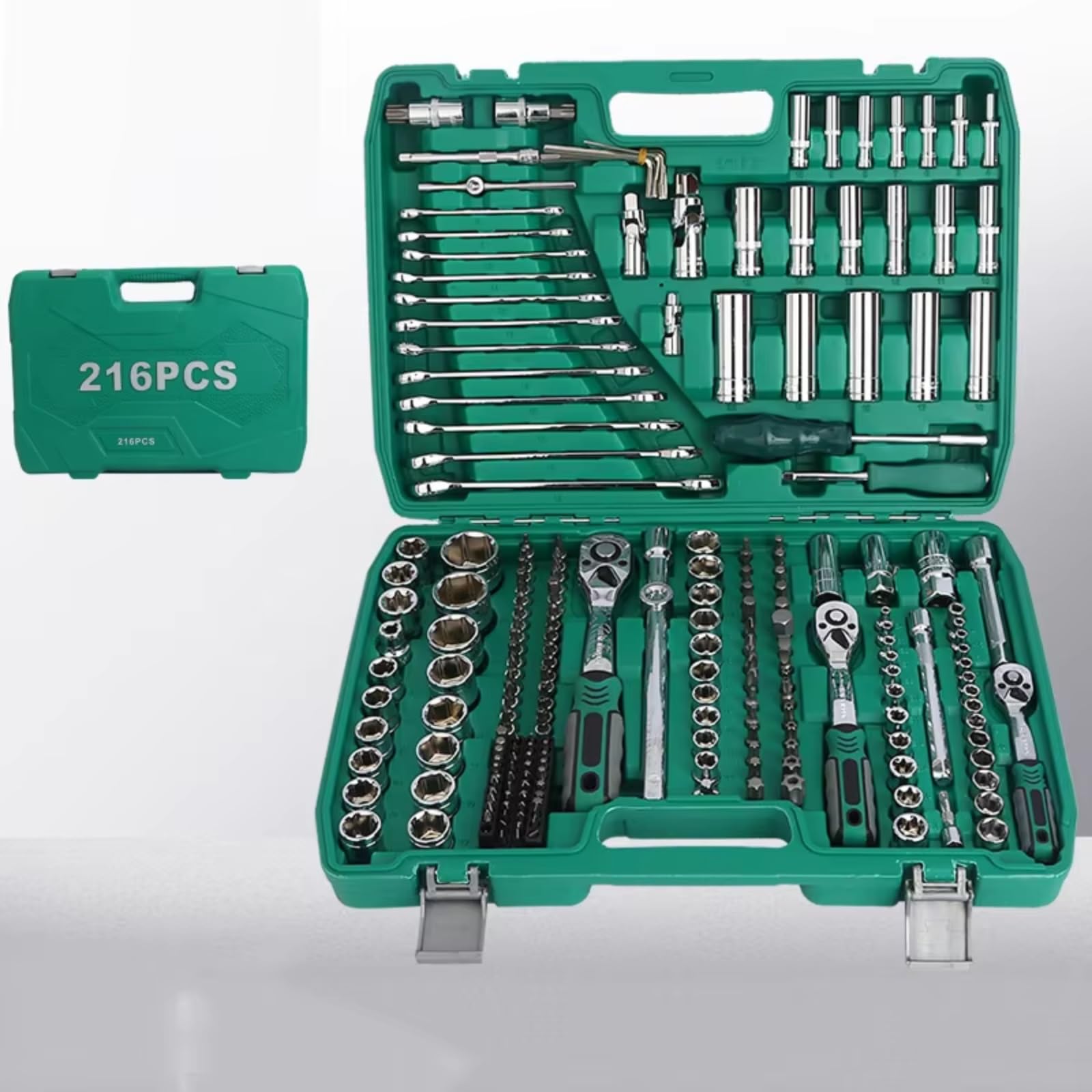 Juego herramientas mecánico Conjunto Herramientas Reparación Automóviles Funda Multifuncional Para El Hogar Juego Llaves Trinquete Combinación Herramientas Reparación Manual 216 Piezas