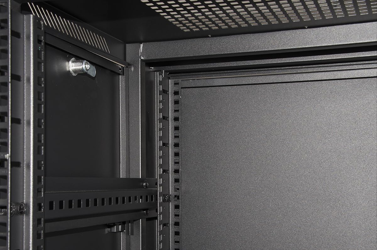 Armoire Rack 19" 42U (A) 2055, (L) 600, (P) 800 Couleur Noir Porte Verre DISSEMBLÉ