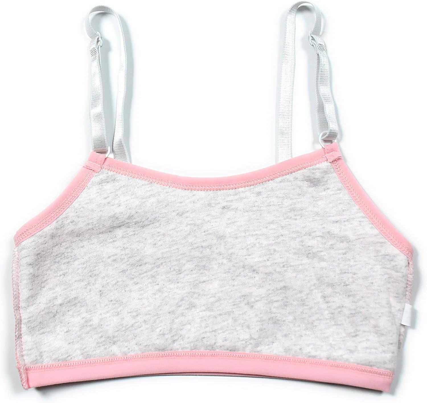 Cotton Girls Crop Cami Training Bras, Girls Multi Piece Bras with Adjustable Straps 10 Pack