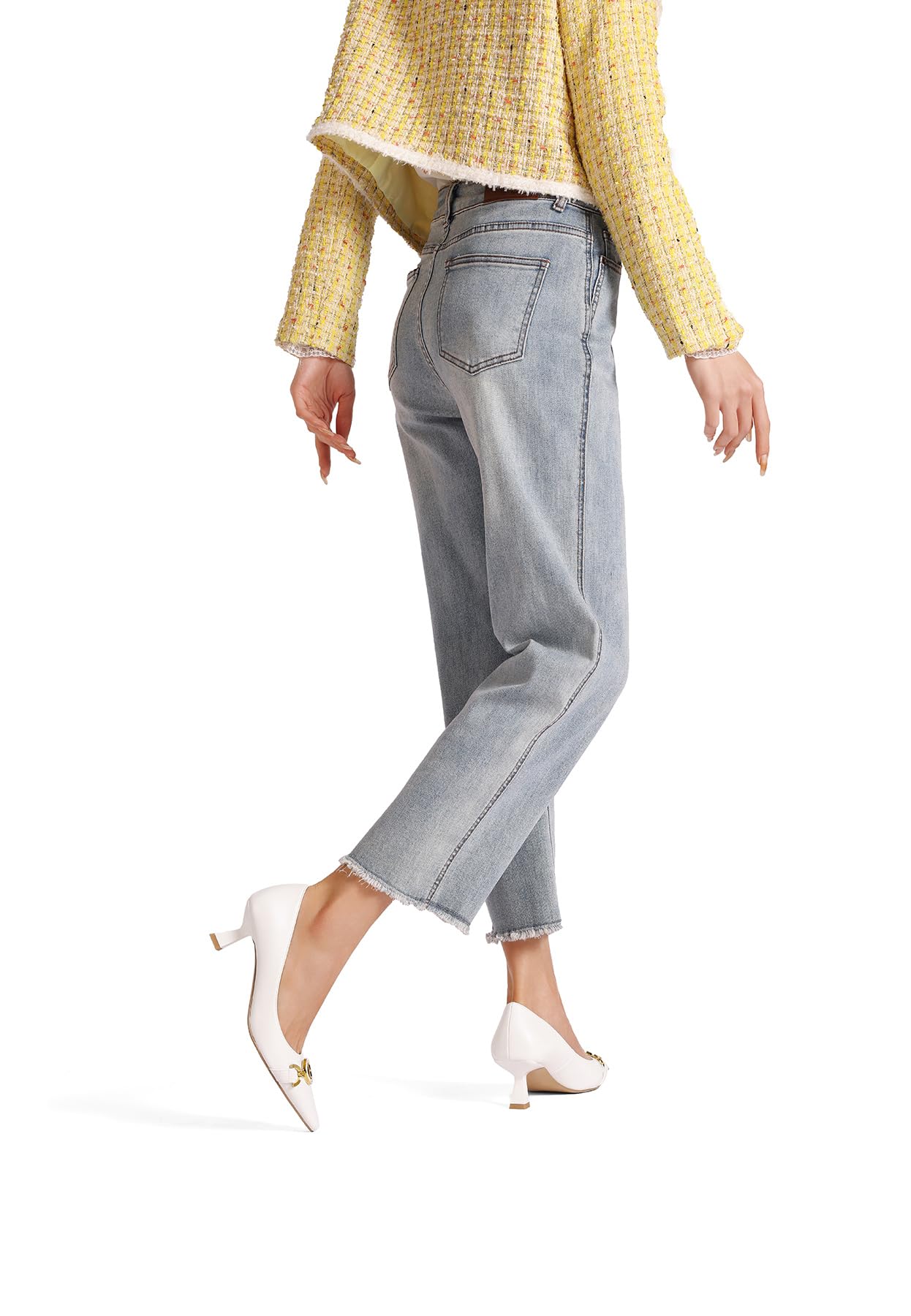 QUEEN HELENA Décolleté con Tacco Basso Scarpe a Punta Chiusa Casual Eleganti Donna K3490