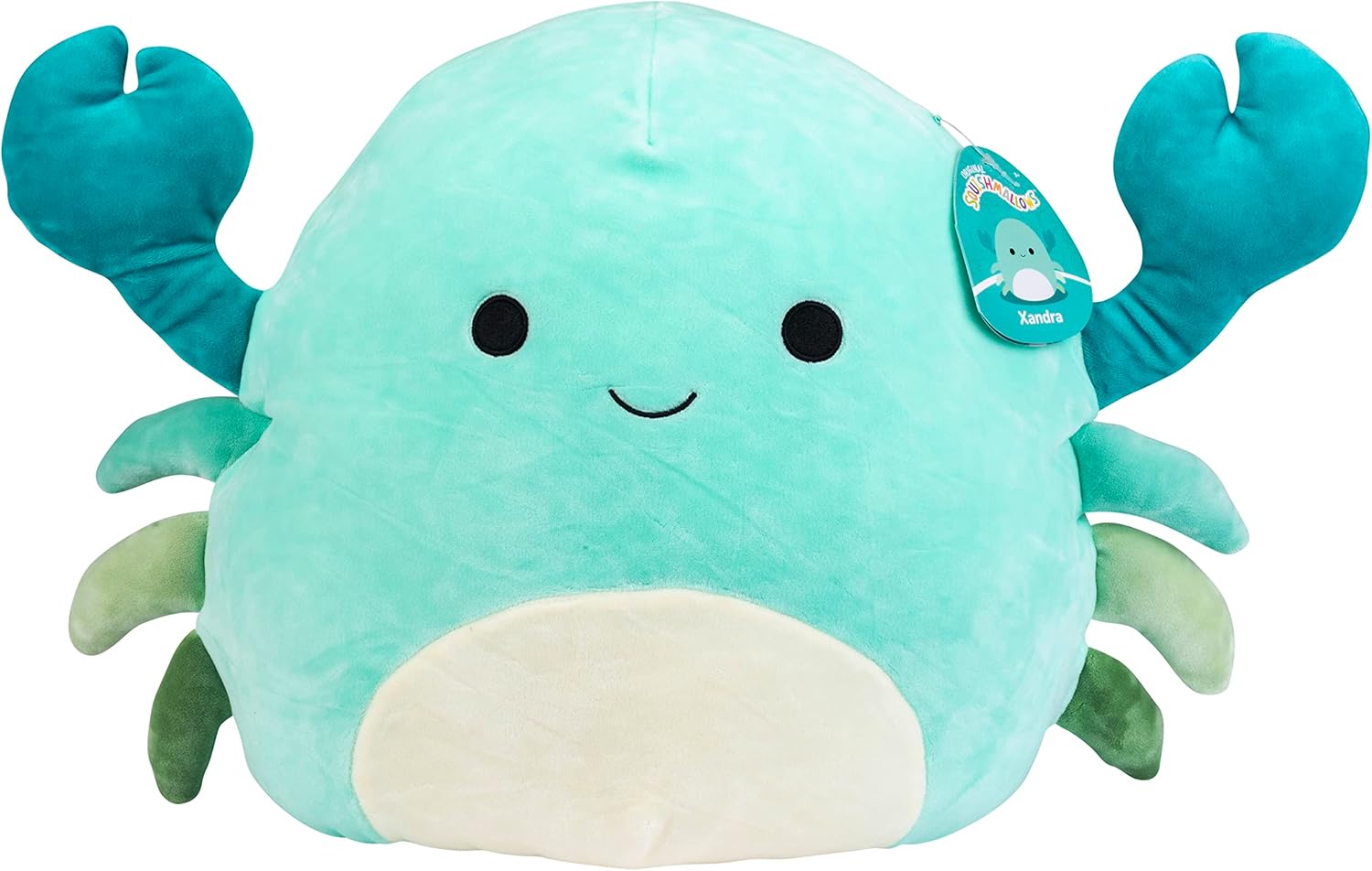 Squishmallows Original 14-Inch Large Xandra The Blue Crab - Official Jazwares Plush - Collectible Soft & Squishy Crab Stuffed Animal Toy - Add to Your Squad - Gift for Kids, Girls & Boys