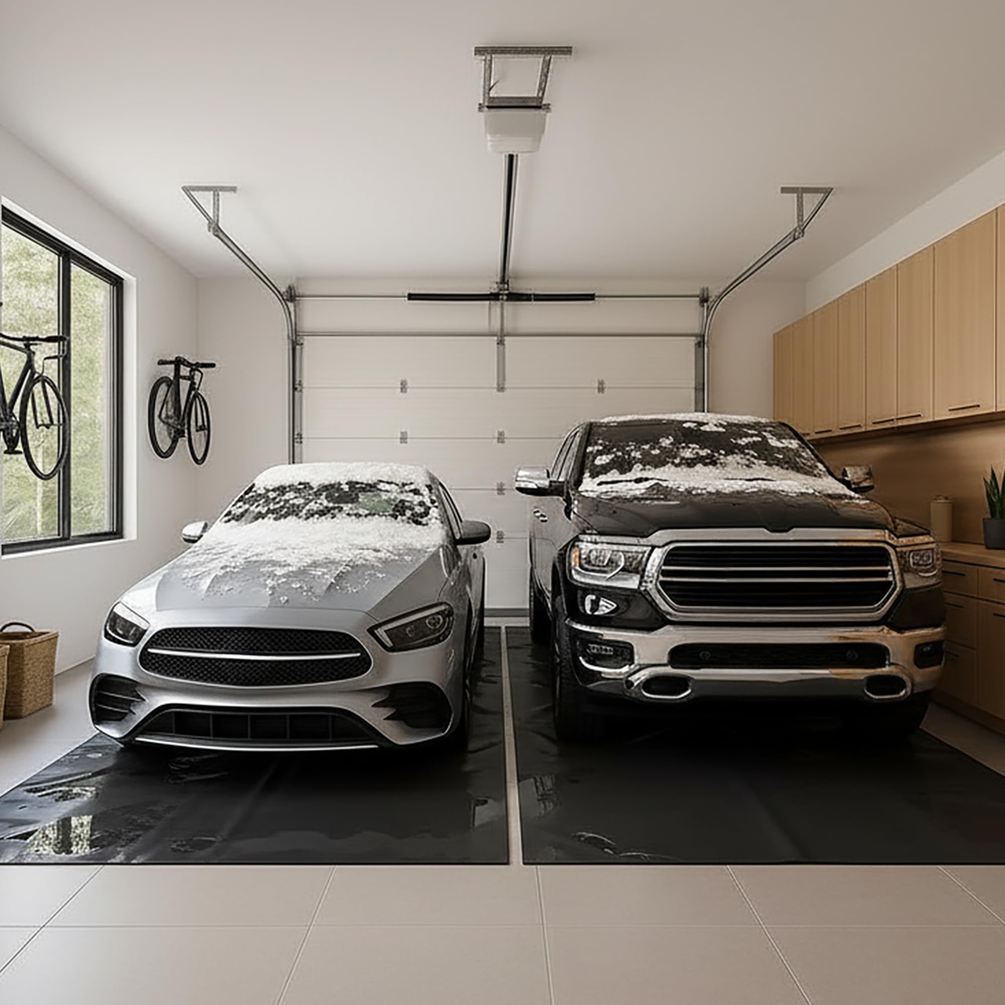 Yescom Containment Mat 79x16 Non-Slip Garage Floor Mat Heavy Duty Waterproof for Cars SUV Protection from Snow Rain — view 2