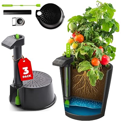Self Watering Planter Insert w/LifeTested Technology, Water Reservoir & Level Indicator - Turn Any 5-Gal Bucket into a DIY, Portable Automatic Container Indoor-Outdoor Garden, 3-Pack
